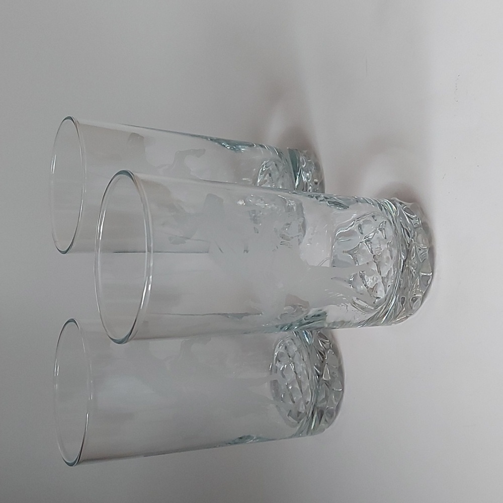 Vintage Canada First Collection glasses, set of 3, GUC